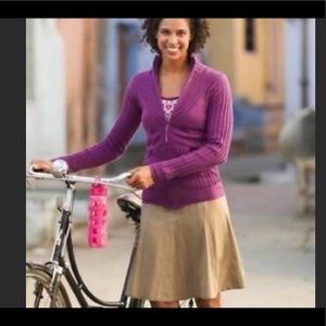 Athleta Whatever beige fit & flare skirt. Size 14